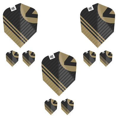 Target Chicane Pro Ultra Dart Flight - Dartflights Design 2023 Ten-X Schwarz 3 Sets