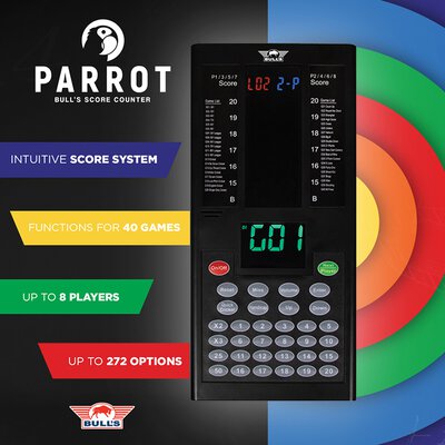 BULL´S NL Dart Parrot Score Counter Electronik Scoreboard Touchpad Punktezähler