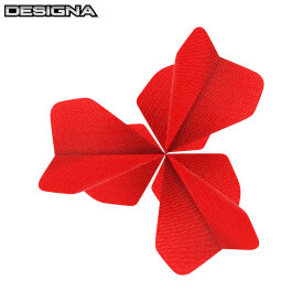 Designa Dart Flight Fabric Rip Stop Stoff Nylon Longlife Dartflights F0422 Rot 10 Sets