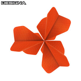 Designa Dart Flight Fabric Rip Stop Stoff Nylon Longlife Dartflights F0432 Orange 1 Set