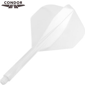 Condor Dart Flights Shafts Plain 2 in1 Schaft-Flights-System Weiß Standard Nr.2 M Mittel