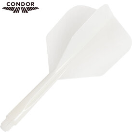 Condor Dart Flights Shafts Plain 2 in1 Schaft-Flights-System Weiß Small Nr.6 L Lang