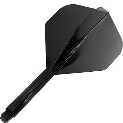 Condor Dart Flights Shafts Plain 2 in1 Schaft-Flights-System Schwarz Standard Nr.2 L Lang