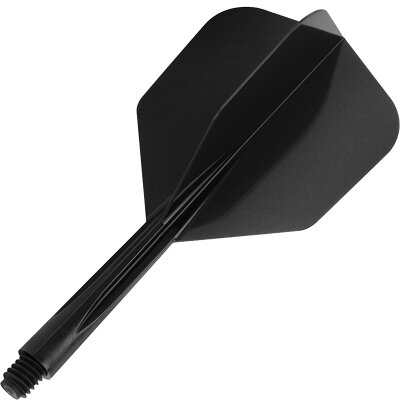 Condor Dart Flights Shafts Plain 2 in1 Schaft-Flights-System Schwarz Small Nr.6 L Lang