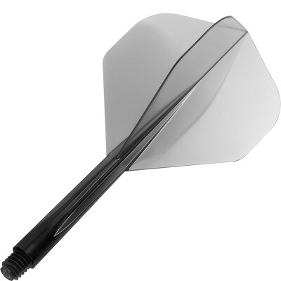 Condor Dart Flights Shafts Plain 2 in1 Schaft-Flights-System Klar Schwarz Standard Nr.2 S Kurz