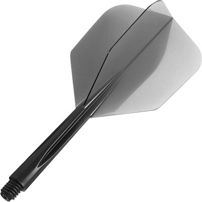 Condor Dart Flights Shafts Plain 2 in1 Schaft-Flights-System Klar Schwarz Small Nr.6 M Mittel