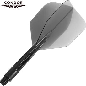 Condor Dart Flights Shafts Plain 2 in1 Schaft-Flights-System Klar Schwarz Small Nr.6 L Lang