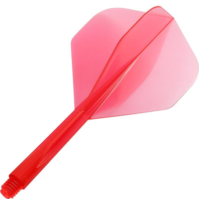 Condor Dart Flights Shafts Plain 2 in1 Schaft-Flights-System Klar Rot Standard Nr.2 S Kurz