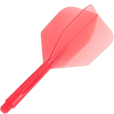 Condor Dart Flights Shafts Plain 2 in1 Schaft-Flights-System Klar Rot Small Nr.6 L Lang