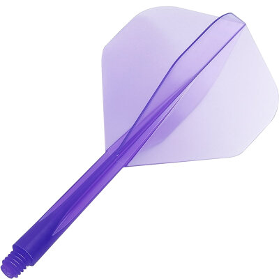 Condor Dart Flights Shafts Plain 2 in1 Schaft-Flights-System Klar Lila Standard Nr.2 M Mittel