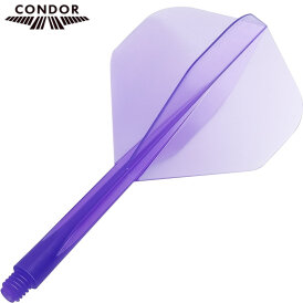 Condor Dart Flights Shafts Plain 2 in1 Schaft-Flights-System Klar Lila Standard Nr.2 M Mittel