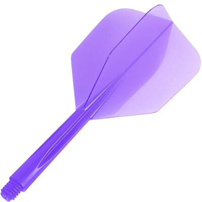 Condor Dart Flights Shafts Plain 2 in1 Schaft-Flights-System Klar Lila Small Nr.6 L Lang