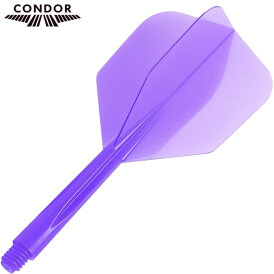 Condor Dart Flights Shafts Plain 2 in1 Schaft-Flights-System Klar Lila Small Nr.6 L Lang