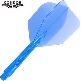 Condor Dart Flights Shafts Plain 2 in1 Schaft-Flights-System Klar Blau Small Nr.6 M Mittel