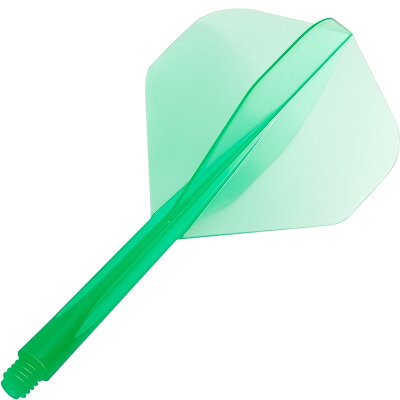 Condor Dart Flights Shafts Plain 2 in1 Schaft-Flights-System Klar Grün Standard Nr.2 S Kurz