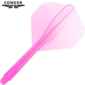 Condor Dart Flights Shafts Plain 2 in1 Schaft-Flights-System Klar Pink Standard Nr.2 M Mittel