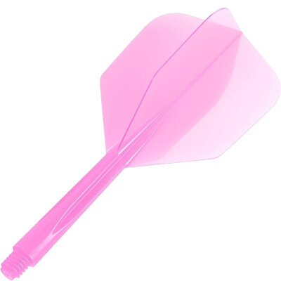 Condor Dart Flights Shafts Plain 2 in1 Schaft-Flights-System Klar Pink Small Nr.6 L Lang
