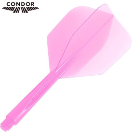 Condor Dart Flights Shafts Plain 2 in1 Schaft-Flights-System Klar Pink Small Nr.6 L Lang