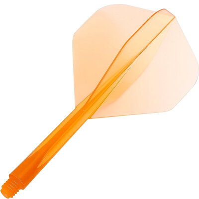 Condor Dart Flights Shafts Plain 2 in1 Schaft-Flights-System Klar Orange Standard Nr.2 L Lang