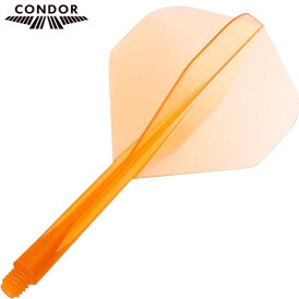 Condor Dart Flights Shafts Plain 2 in1 Schaft-Flights-System Klar Orange Standard Nr.2 L Lang