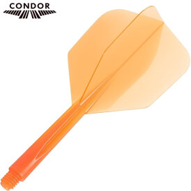 Condor Dart Flights Shafts Plain 2 in1 Schaft-Flights-System Klar Orange Small Nr.6 L Lang