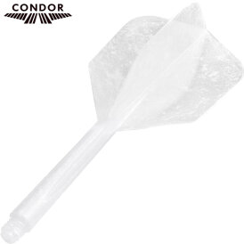 Condor Dart Flights Shafts Marble Small 2 in1 Schaft-Flights-System Weiß L Lang