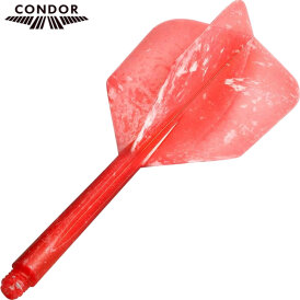 Condor Dart Flights Shafts Marble Small 2 in1 Schaft-Flights-System Rot L Lang