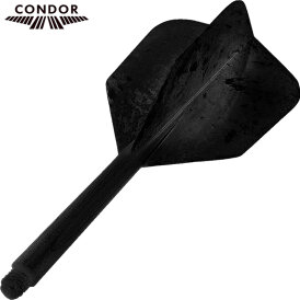 Condor Dart Flights Shafts Marble Small 2 in1 Schaft-Flights-System Schwarz S Kurz