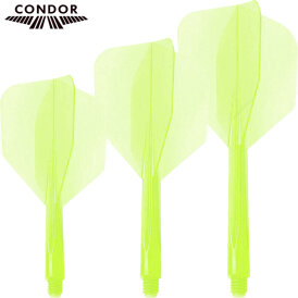 Condor Dart Flights Shafts AXE Neon 2 in1 Schaft-Flights-System Klar Neon Geb Standard Nr.2 M Mittel