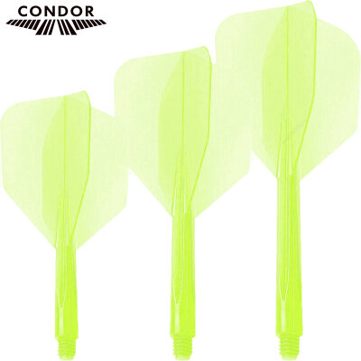 Condor Dart Flights Shafts AXE Neon 2 in1 Schaft-Flights-System Klar Neon Geb Small Nr.6 L Lang