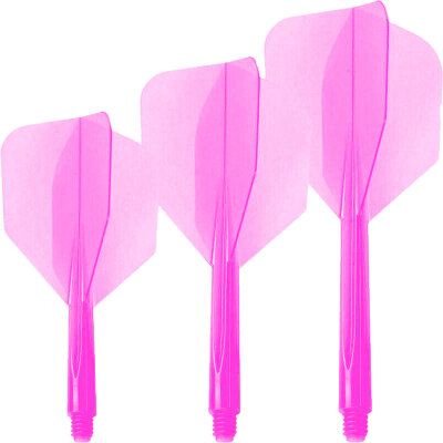 Condor Dart Flights Shafts AXE Neon 2 in1 Schaft-Flights-System Klar Neon Pink Small Nr.6 M Mittel