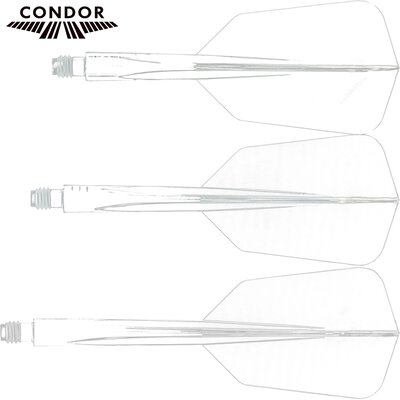 Condor Dart Flights Shafts AXE Wing Slim 2 in1 Schaft-Flights-System verschiedene Farben