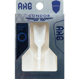 Condor Dart Flights Shafts AXE Wing Slim 2 in1 Schaft-Flights-System Weiß L Lang