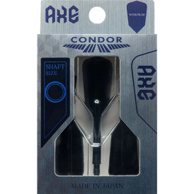 Condor Dart Flights Shafts AXE Wing Slim 2 in1 Schaft-Flights-System Schwarz S Kurz