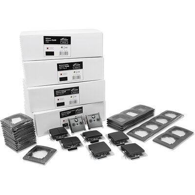 Schalter und Steckdosen Sets McPower Modell Flair Anthrazit verschiedene Ausführungen