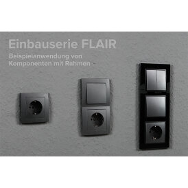 Schalter und Steckdosen Set McPower Flair Tür 2-fach 3-teilig anthrazit