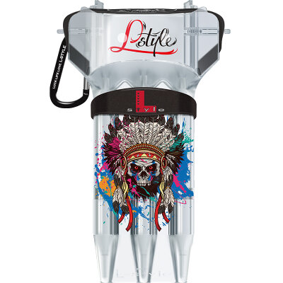 L-Style Krystal One Dart Case Chief Skull Darttasche Wallet Weiß-Klar