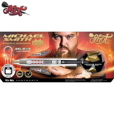Shot Steel Darts Michael Smith Bully Boy Believe 90% Tungsten Steeltip Darts Steeldart
