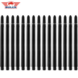 BULL´S NL Dart Shaft Nylon The Original Long + Feder-Ring Schwarz 5er Pack