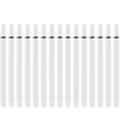 BULL´S NL Dart Shaft Nylon The Original Long + Feder-Ring in Weiß 5er Pack