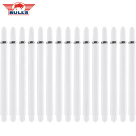 BULL´S NL Dart Shaft Nylon The Original Long + Feder-Ring in Weiß 5er Pack