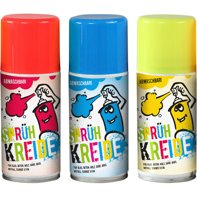 Elliot Sprühkreide Kreidespay abwaschbare Markierung 3er Set Rot-Blau-Gelb 1 Stück Made in Germany
