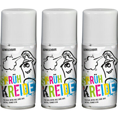 Elliot Sprühkreide Kreidespay abwaschbare Markierung 3er Set Weiß Freistoß 1 Stück Made in Germany