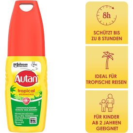 Autan® Tropical Mücken-Schutz Insektenschutz Pumpspray 100ml 1 Stück
