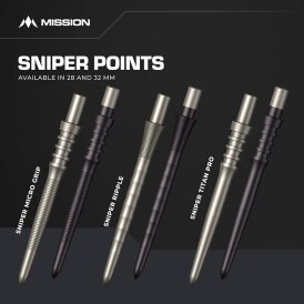 Mission Dart Steel Tip Sniper Dart Points Micro Grip Dart Wechsel- Spitzen Schwarz Micro Grip Point 32 mm
