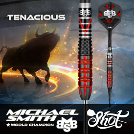 Shot Steel Darts Michael Smith Bully Boy Tenacious 90% Tungsten Steeltip Darts Steeldart 25 g