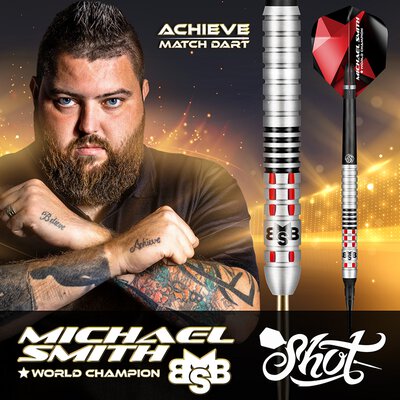 Shot Steel Darts Michael Smith Bully Boy Achieve Matchdart 90% Tungsten Steeltip Darts Steeldart 21 g