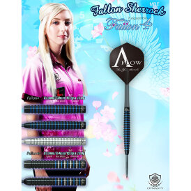 Dynasty Steel Darts A-Flow Black Line Coating Type X Fallon Sherrock 4 95% Tungsten Steeltip Darts Steeldart 23 g