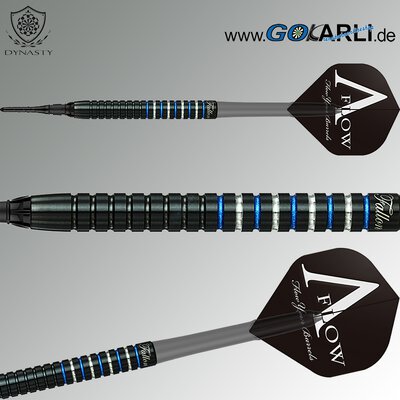 Dynasty Soft Darts A-Flow Black Line Coating Type X Fallon Sherrock 4S 95% Tungsten Softtip Darts Softdart 19 g
