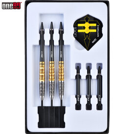 one80 Steel Dart Lourence Ilagan The Gunner 3 VHD Schwarz/Gold 90% Tungsten Steeltip Dart Steeldart
